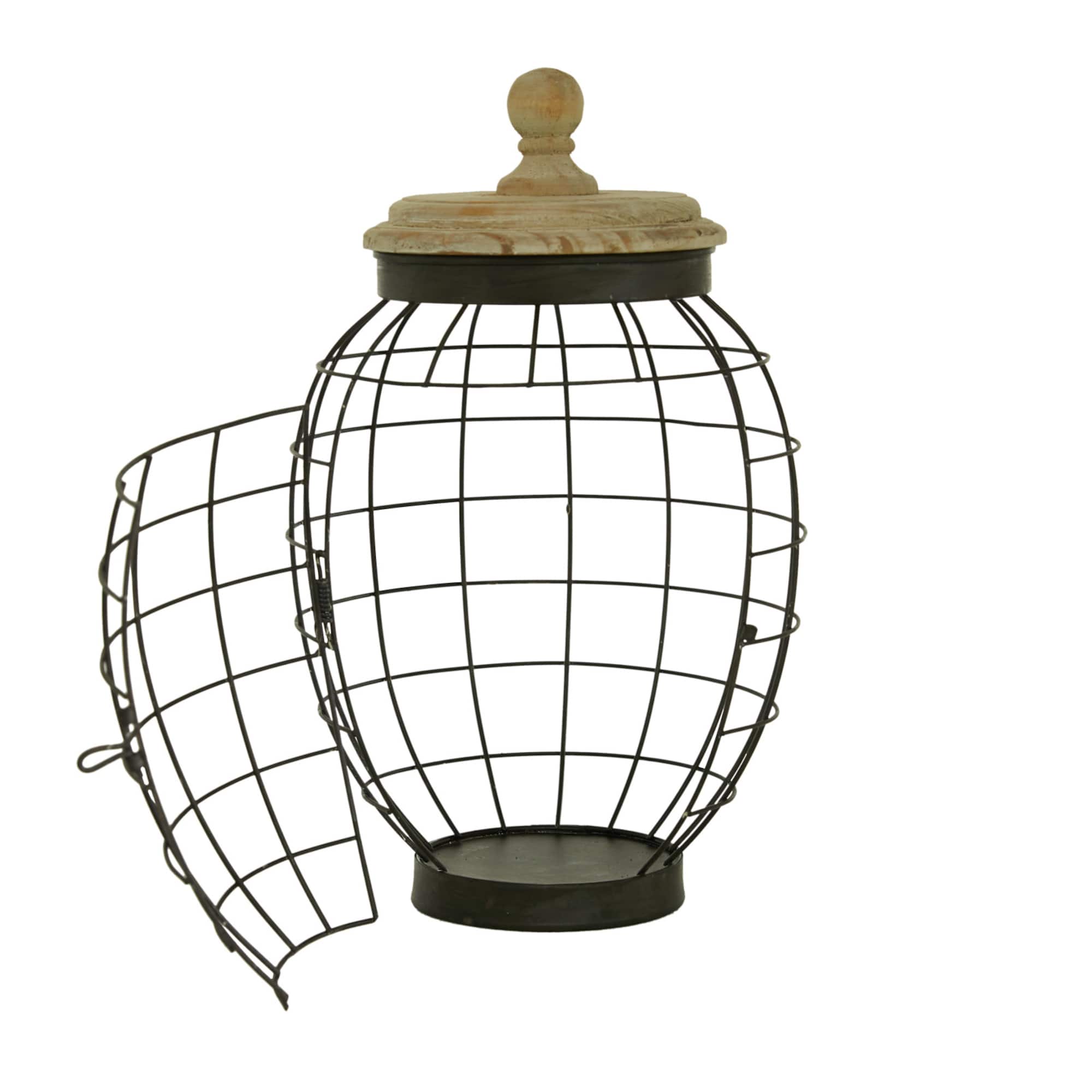 Black Farmhouse Metal Wire Jars, 2ct.